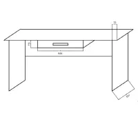 SEGRO B-B 3B białe biurko z szufladą